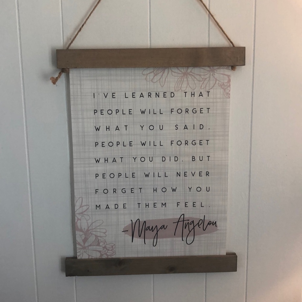 Altar'd State Tapestry People Forget Maya Angelo Purple Sign